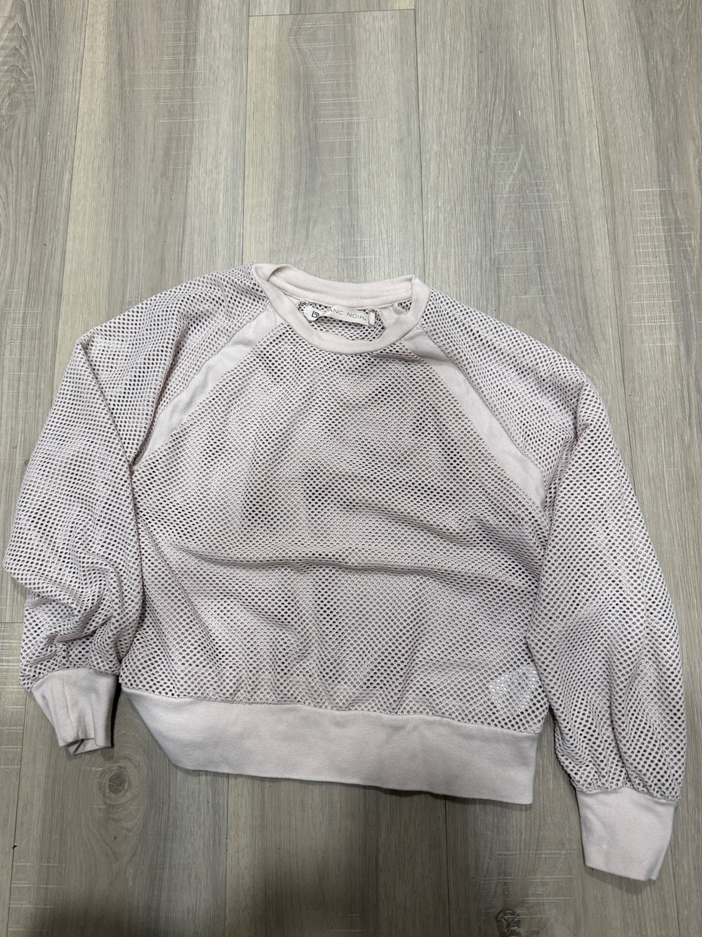 Blanc Noir Irie Cropped Mesh Sweatshirt